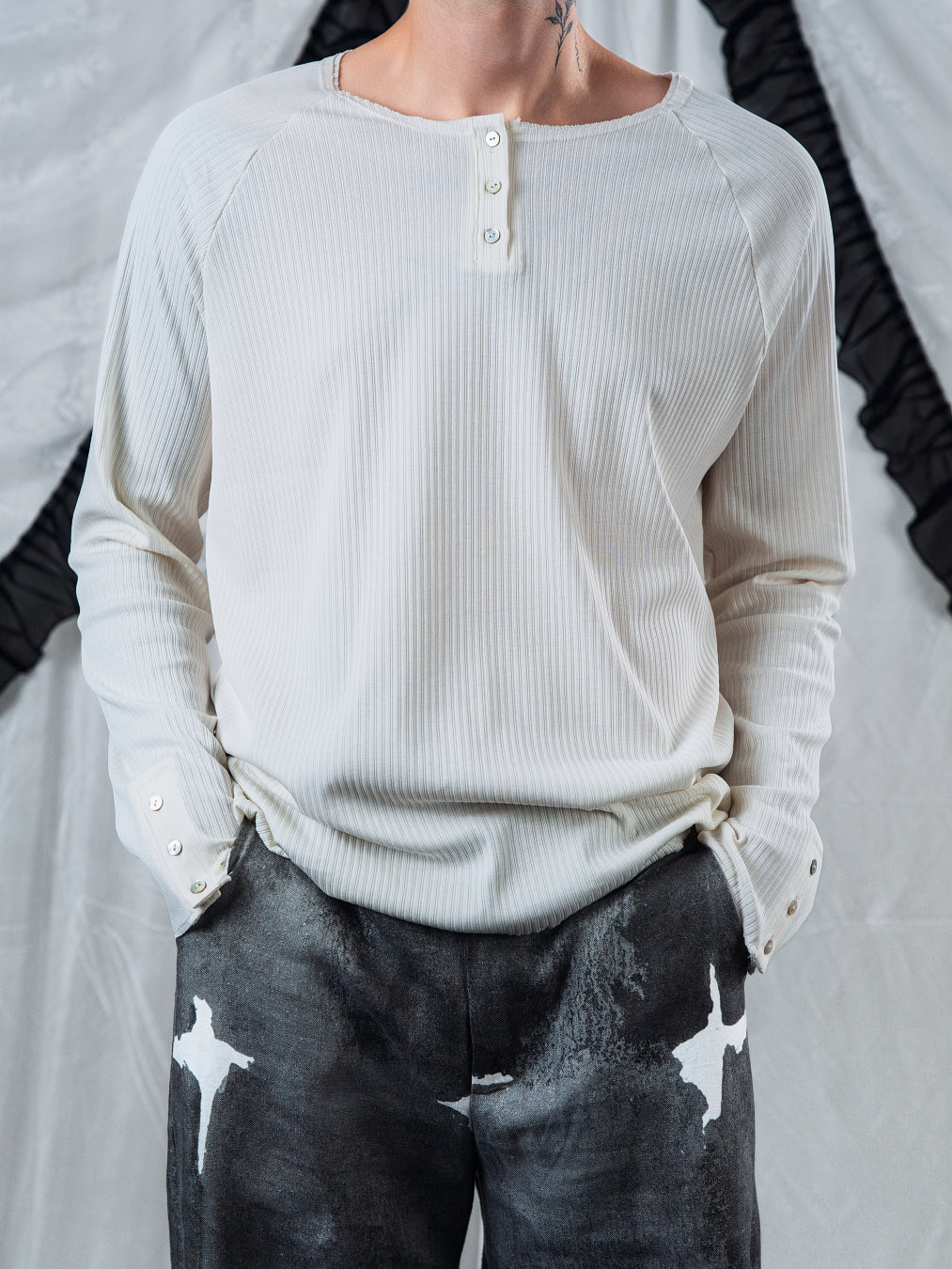 Tiat Occulta bellezza Serafino rib jersey maglia costine