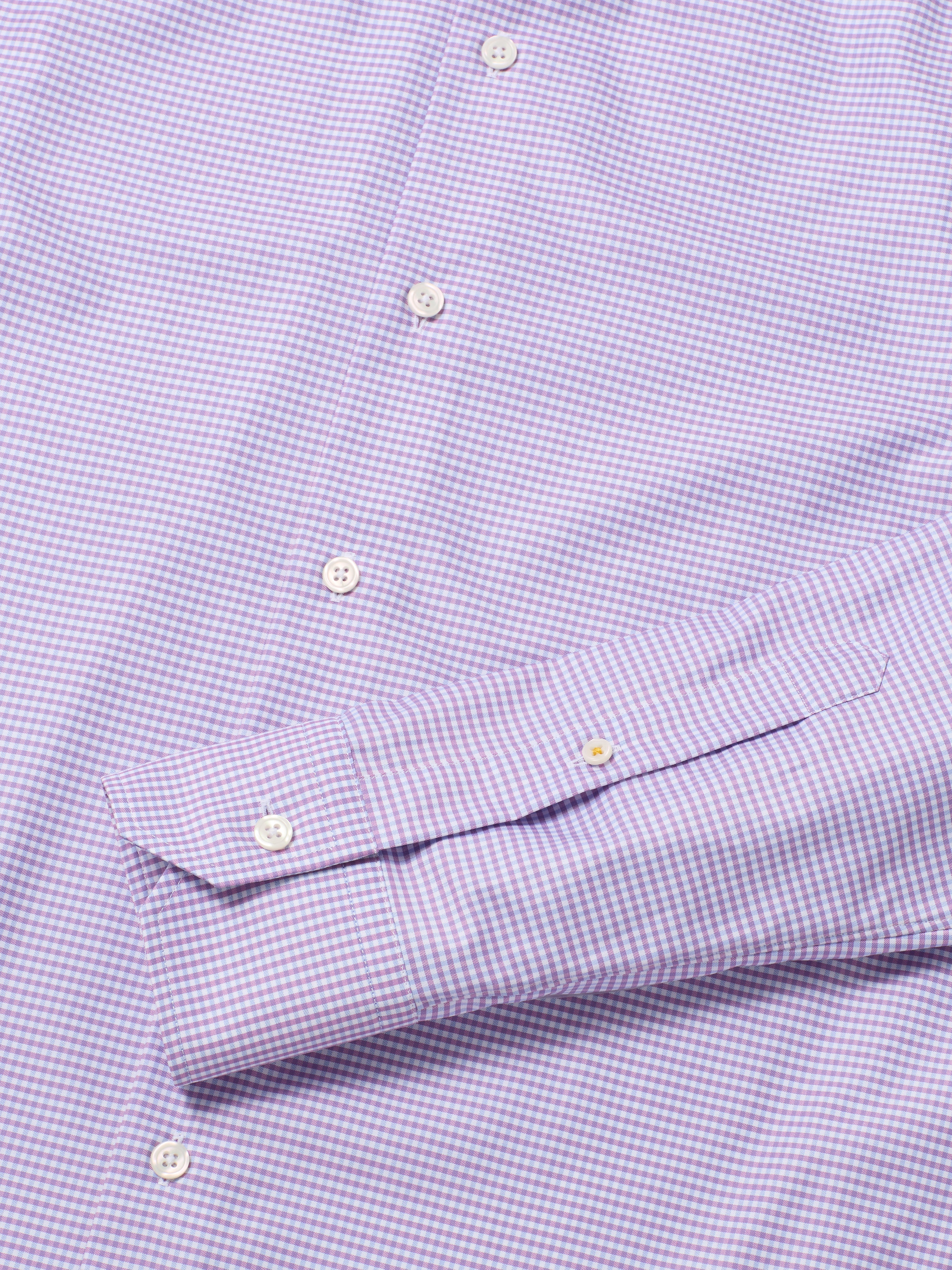 Robert Talbott Reynolds Check Twill Camicia Raspberry Quadri