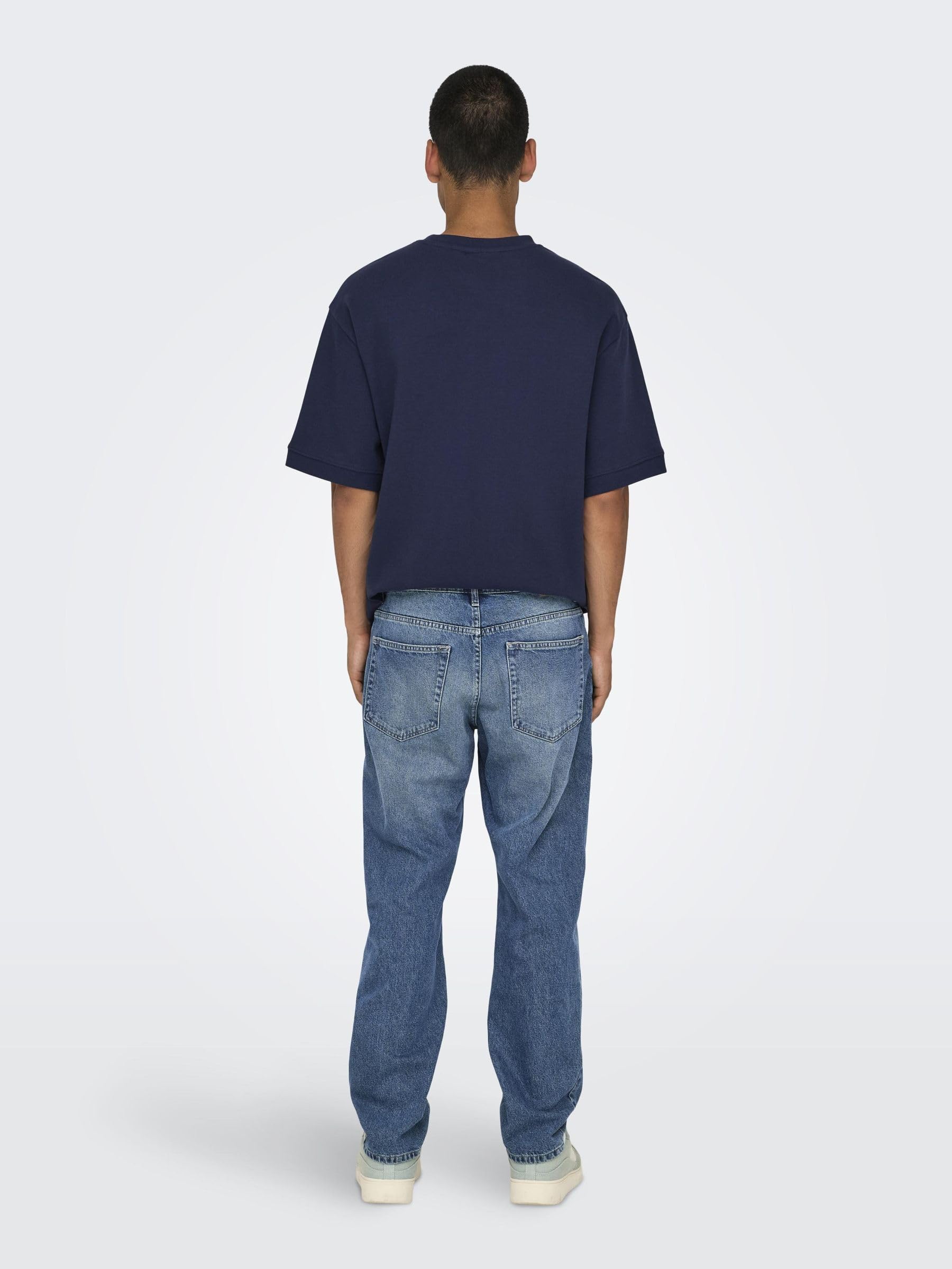 ONLY & SONS Onsedge Straight Box Tai Jeans Uomo Blu 30W/32L