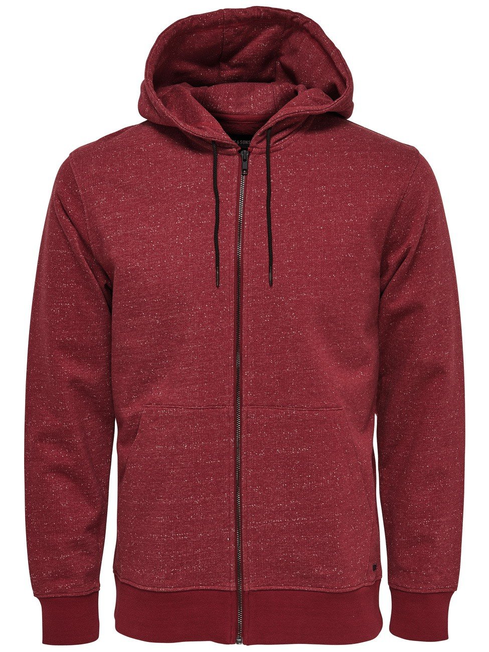 ONLY & SONS Onsfiske Felpa Uomo Zip Cotone Rosso Taglia L