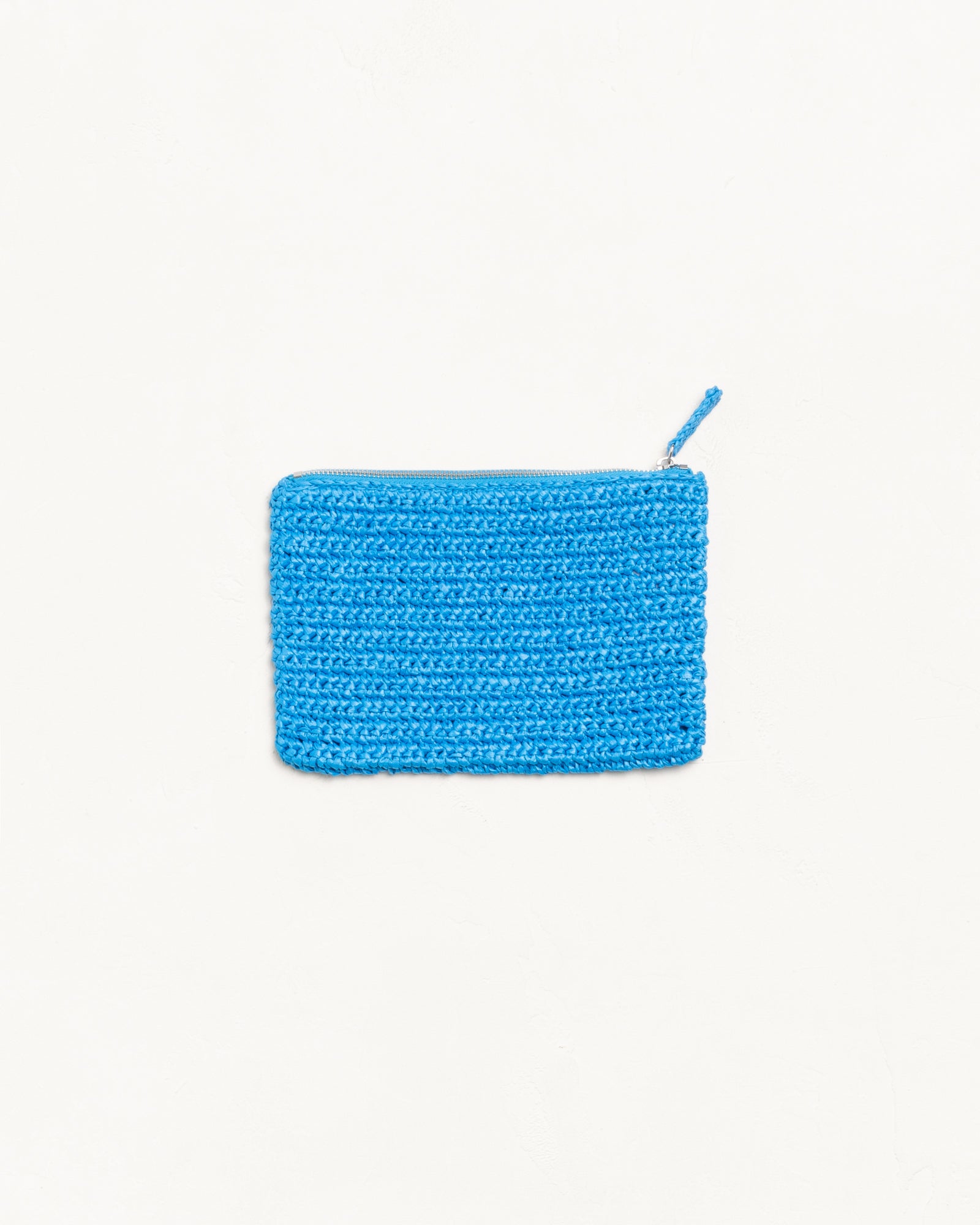 Stussy Woven Zip Pouch pochette Blue intrecciata