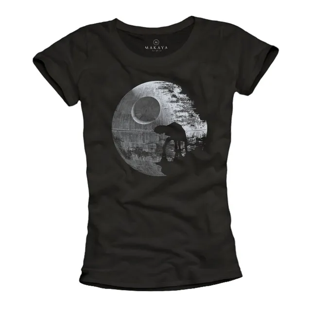 MAKAYA AT AT Morte Nera T-Shirt Donna Cotone Taglia L