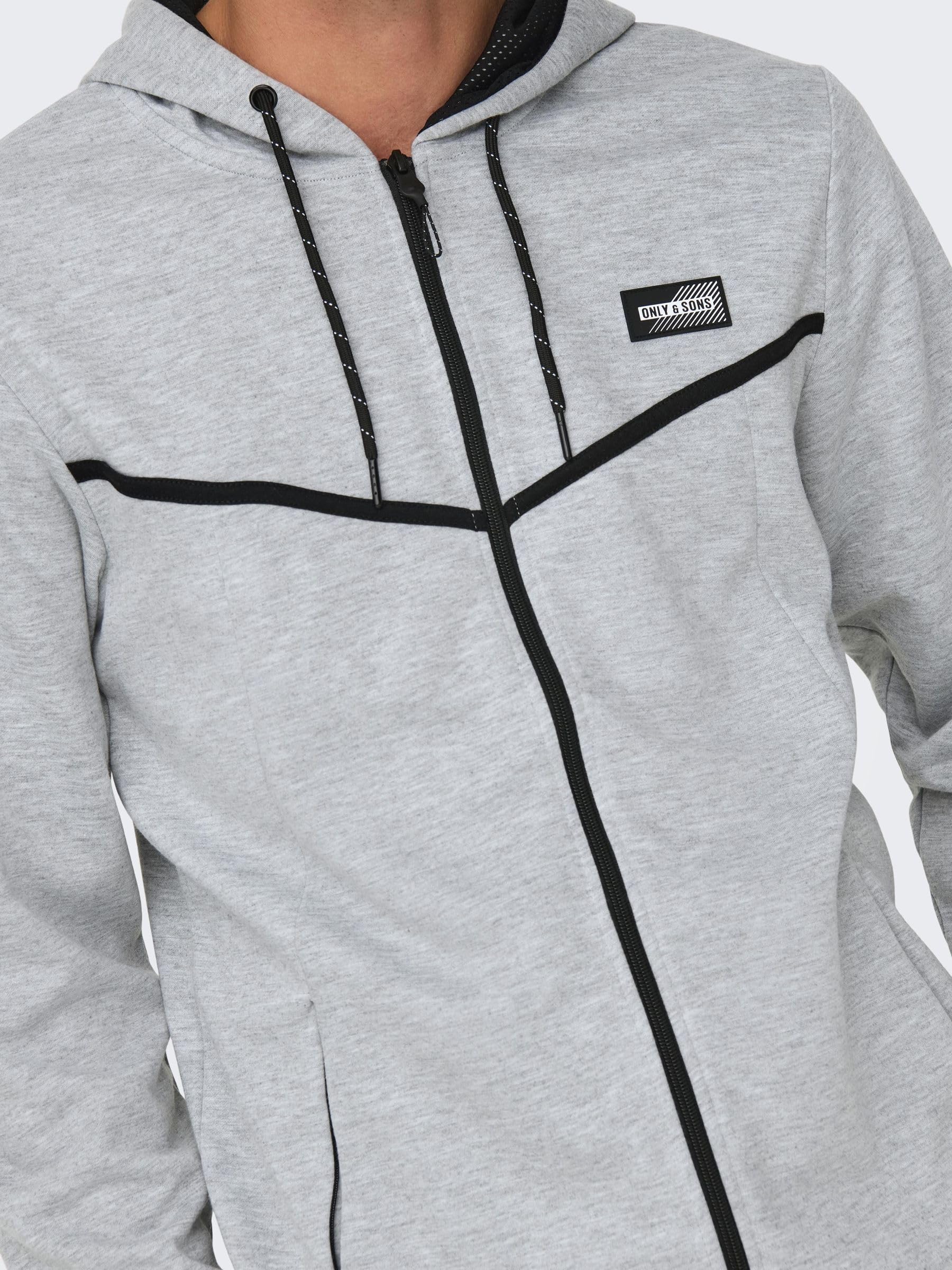 Only & Sons Onsliam Reg Felpa con Cappuccio XXL Nero Cotone