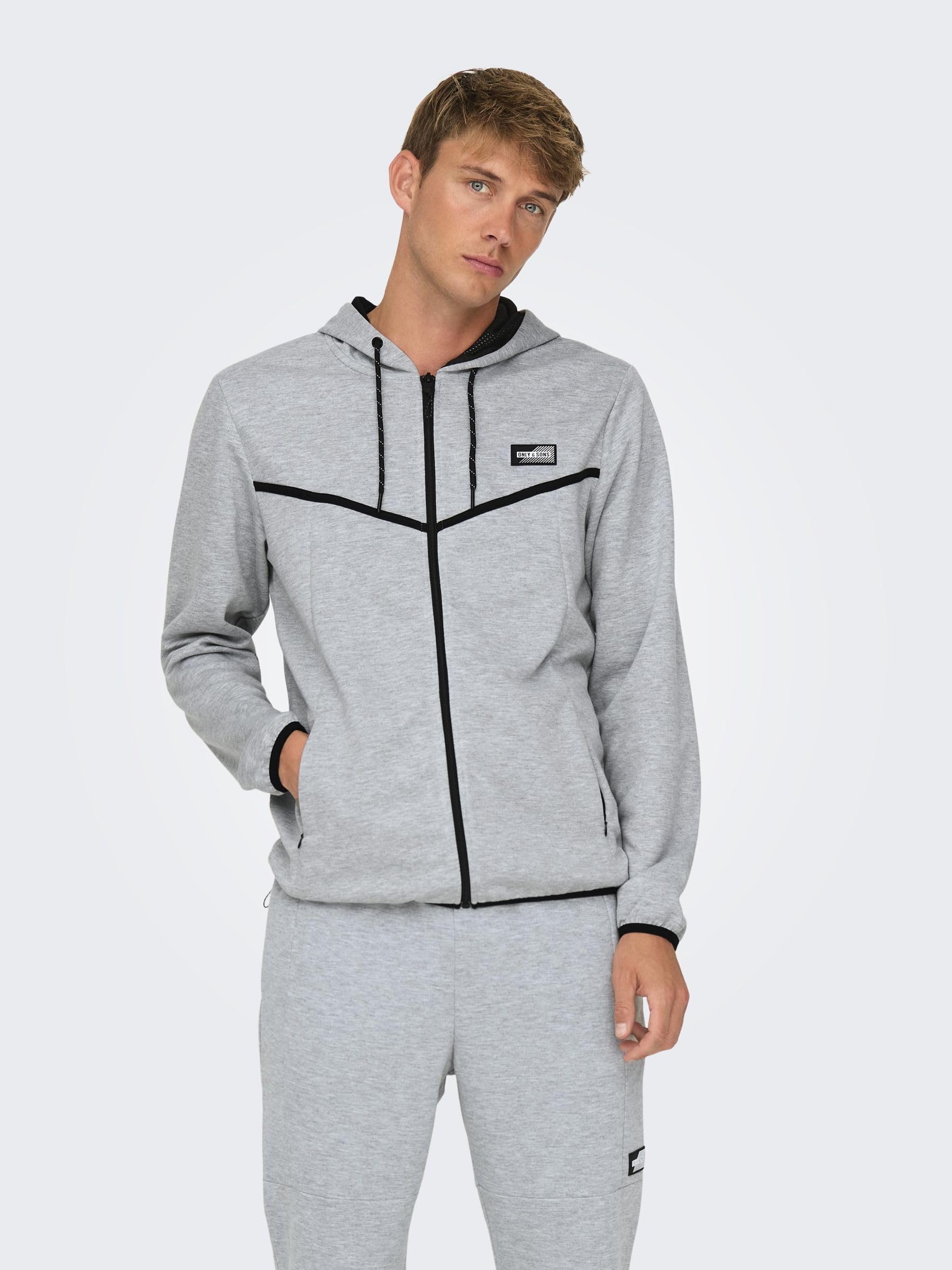 Only & Sons Onsliam Reg Felpa con Cappuccio XXL Nero Cotone