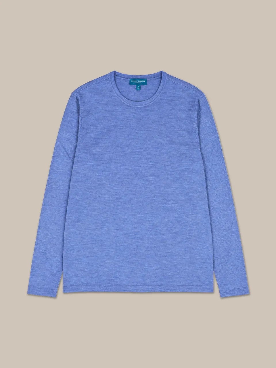 Robert Talbott Lawrence maglione lana seta blu melange