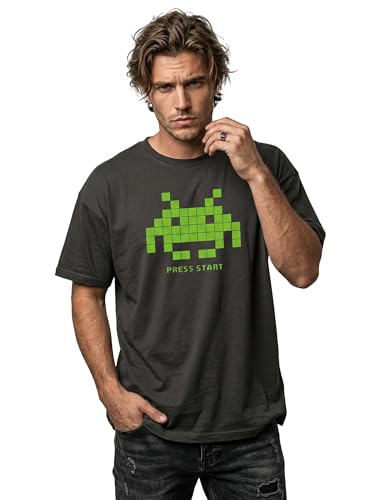 MAKAYA Space Invaders T-Shirt Uomo 5XL Cotone
