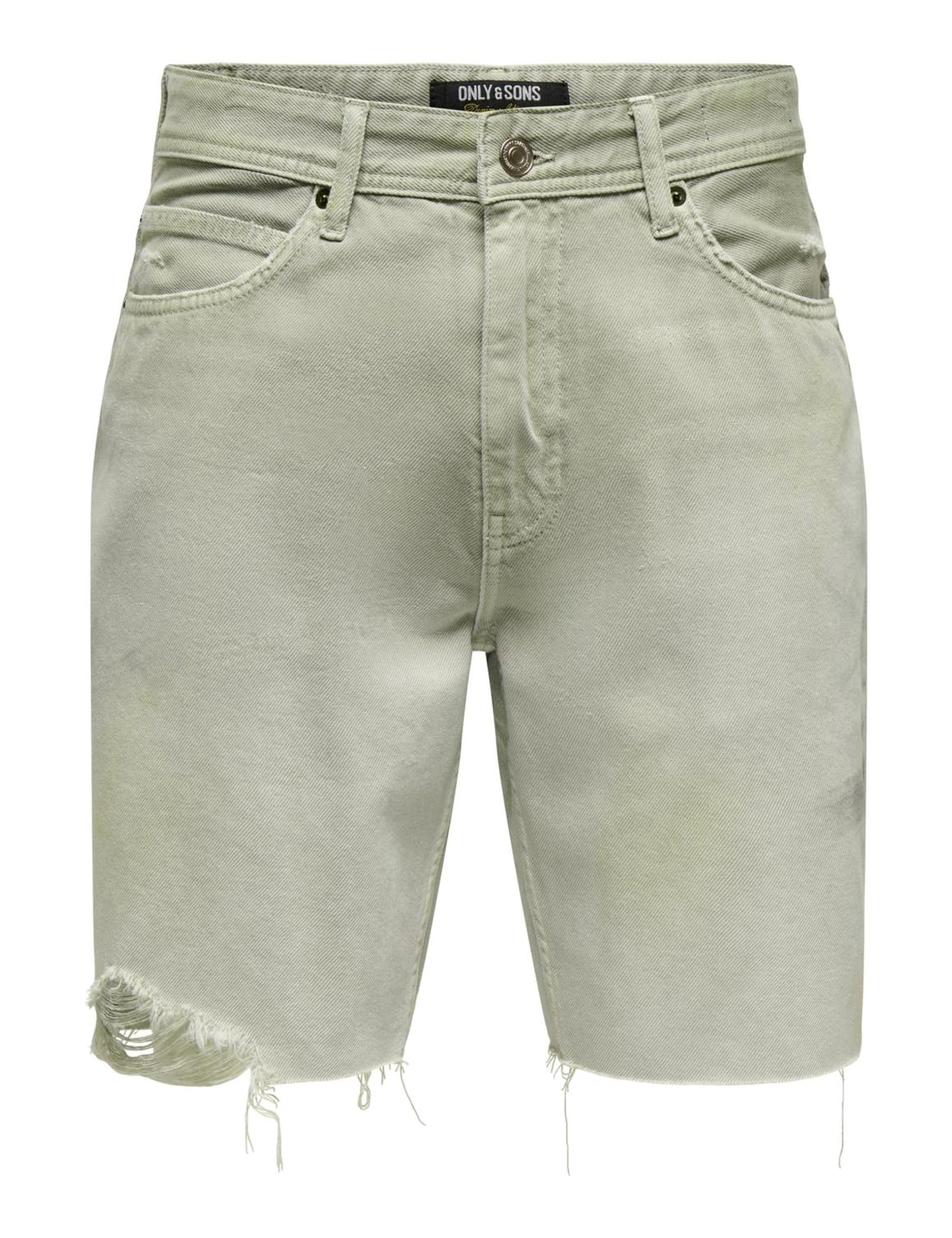 Only & Sons Onsedge Pantaloncini Uomo M Verde Denim