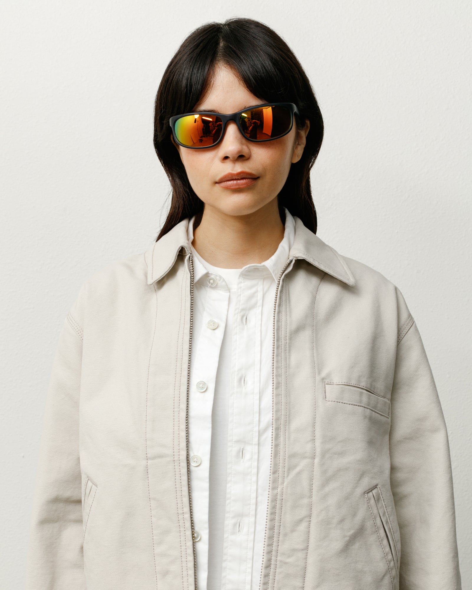 Stussy Julian Sunglasses occhiali Frost Black specchiati