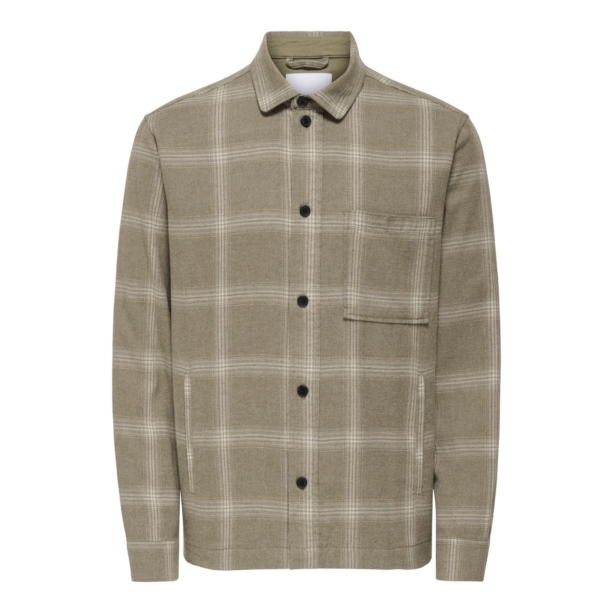 Only & Sons Aiden Checked Twill Camicia Uomo Quadri Cotone