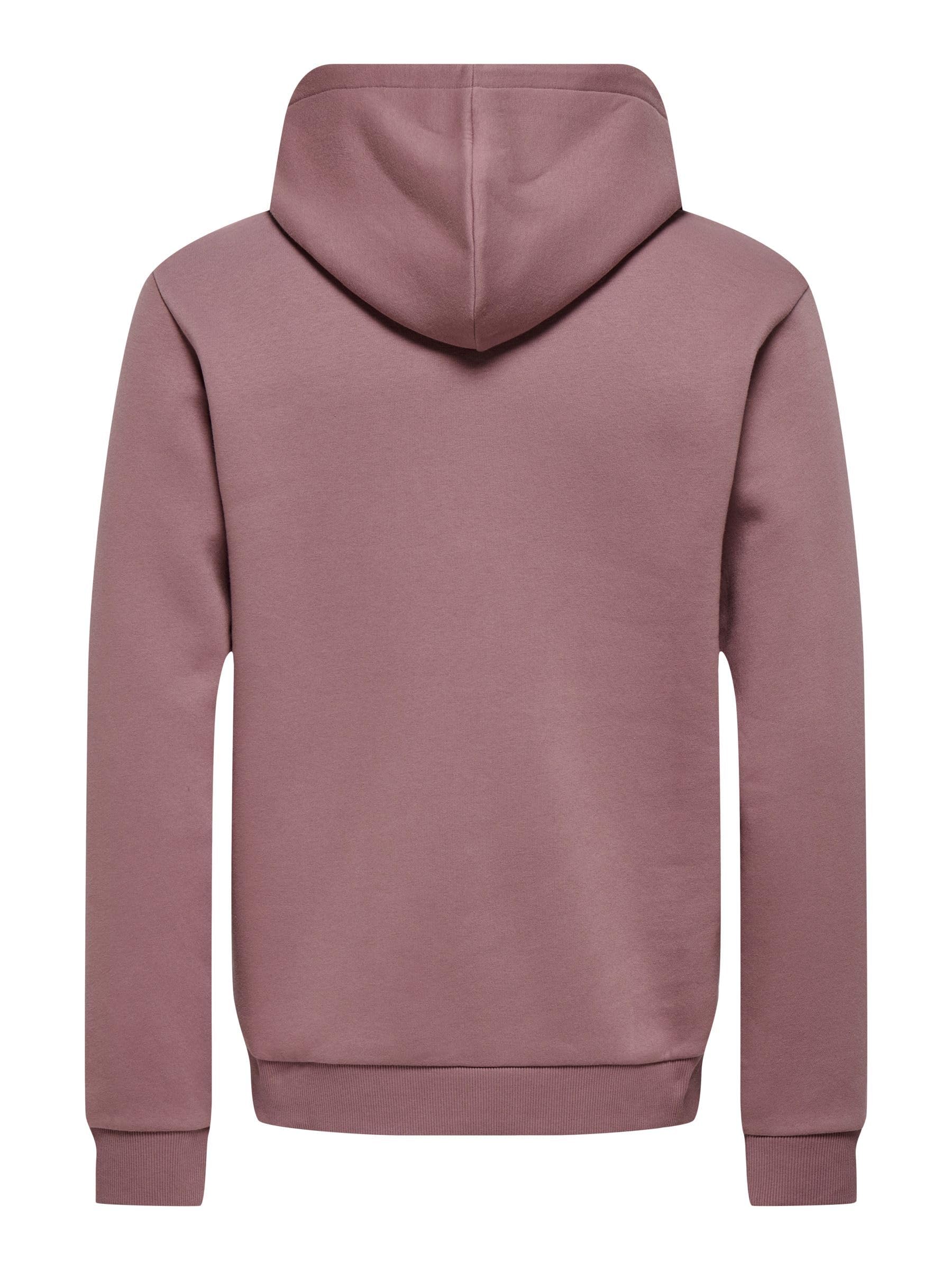 ONLY & SONS Onsceres Felpa con Cappuccio Uomo Twilight Mauve S