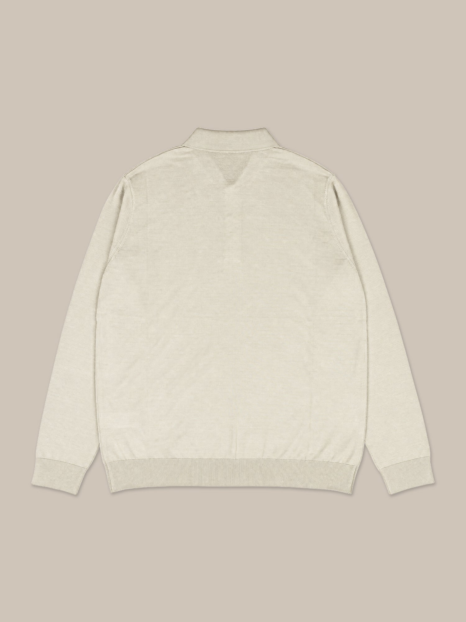 Robert Talbott Henson Polo Maglione Flax Lana Seta Gauge 18