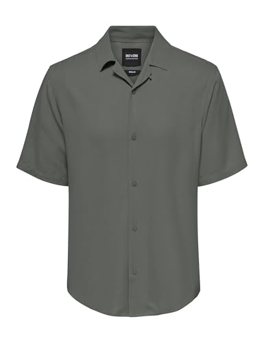 Only & Sons Onsdash Visc Camicia Uomo L Grigia