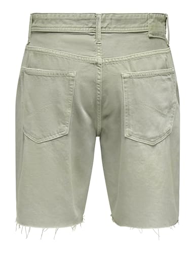 Only & Sons Onsedge Pantaloncini Uomo M Verde Denim