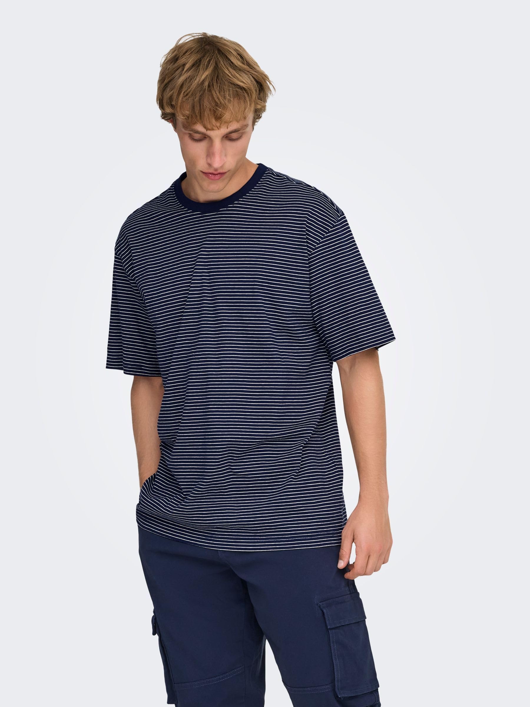 Only & Sons Onsfred Life t-shirt uomo righe taglia XL