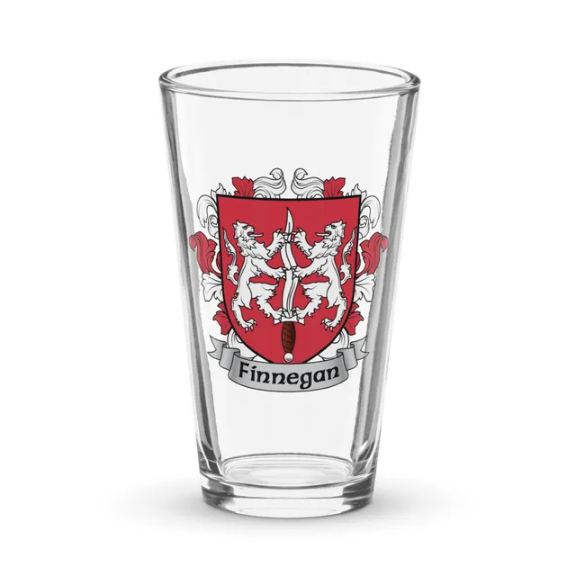 7.62 Design Finnegan bicchiere pinta vetro 473 ml stemma irlandese