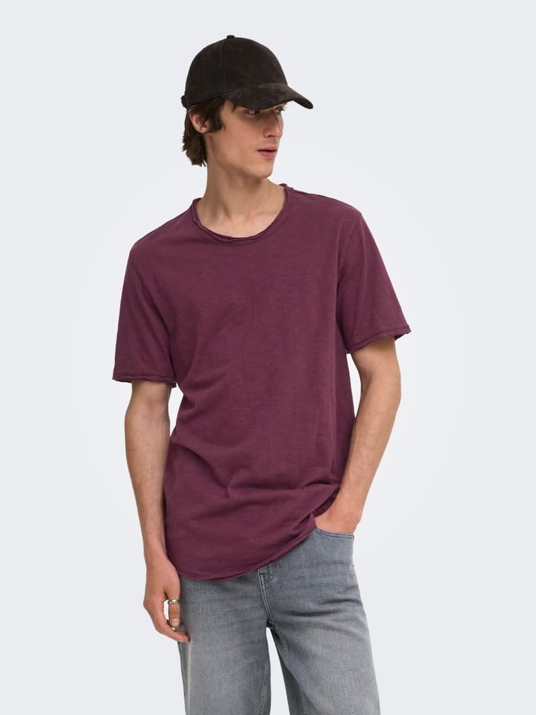 Only & Sons Onsbennie T-shirt Uomo Rossa Port Royale XL
