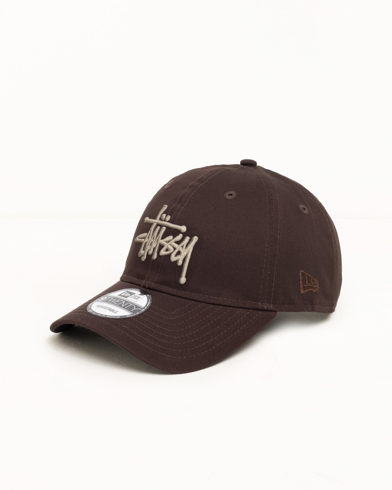 Stussy 9Twenty Basic Cap Cappellino Marrone Cotone New Era