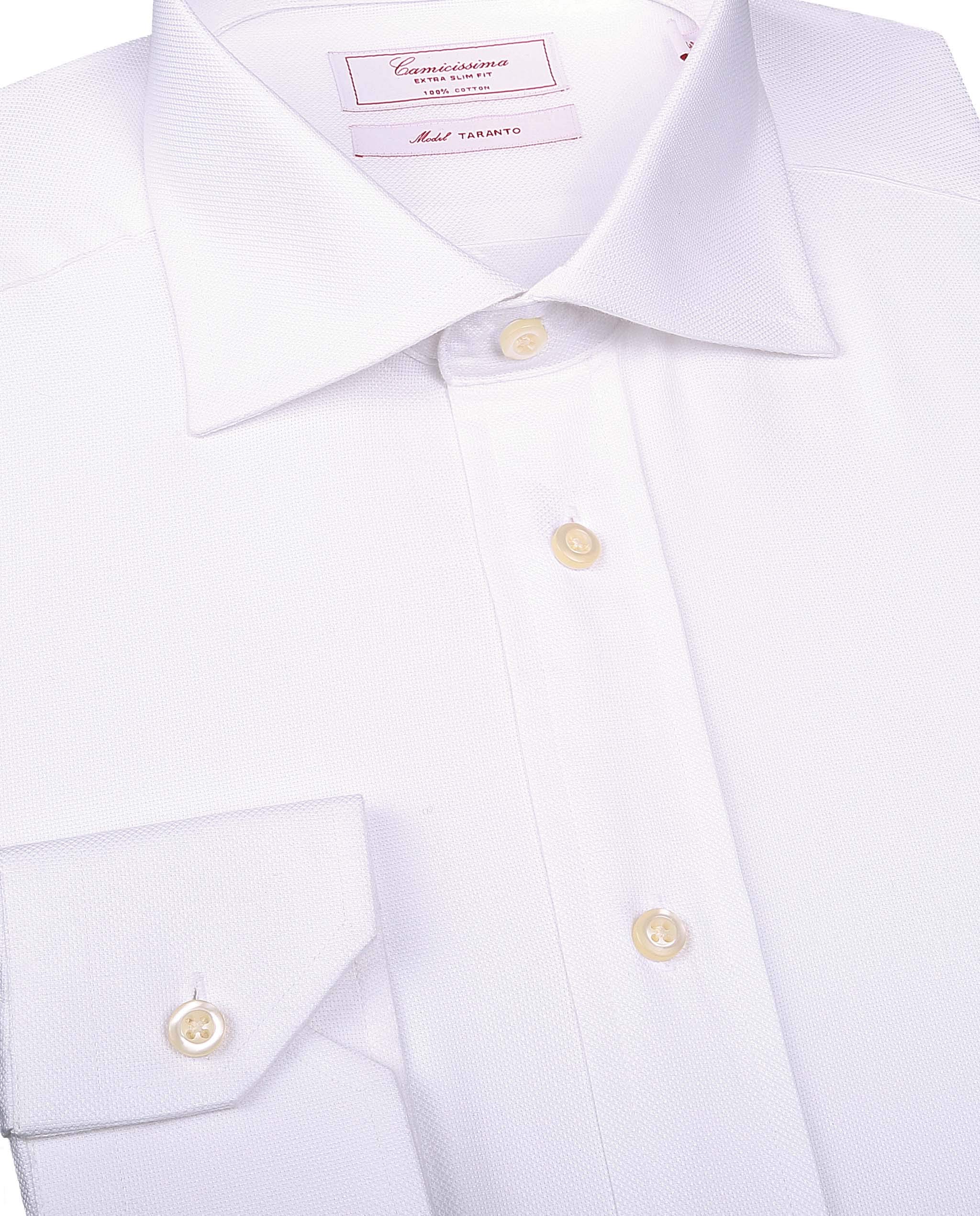 Camicissima Permanent Camicia Bianca Extra Slim Manica Lunga
