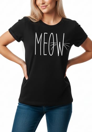 MAKAYA Meow maglietta donna in cotone taglia S
