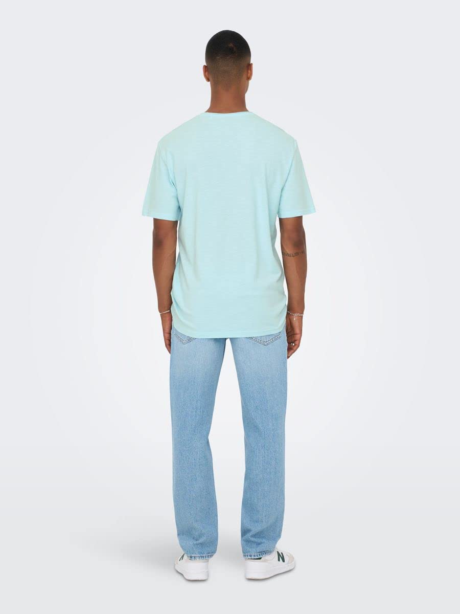 Only & Sons OnsRoy T-Shirt Uomo Navy L Pacco da 2 Slub