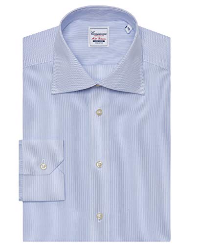Camicissima Non Iron Rotterdam camicia uomo azzurra a righe extra slim