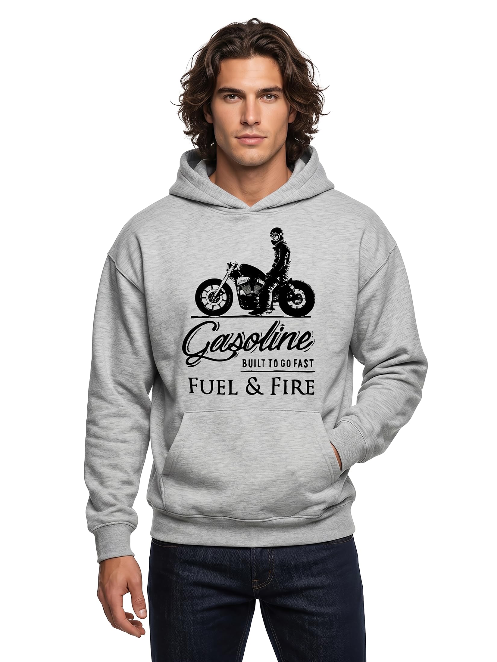 MAKAYA Felpe con Cappuccio Moto felpa uomo S