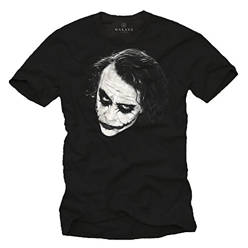 MAKAYA Joker Why So Serious t-shirt uomo 100% cotone