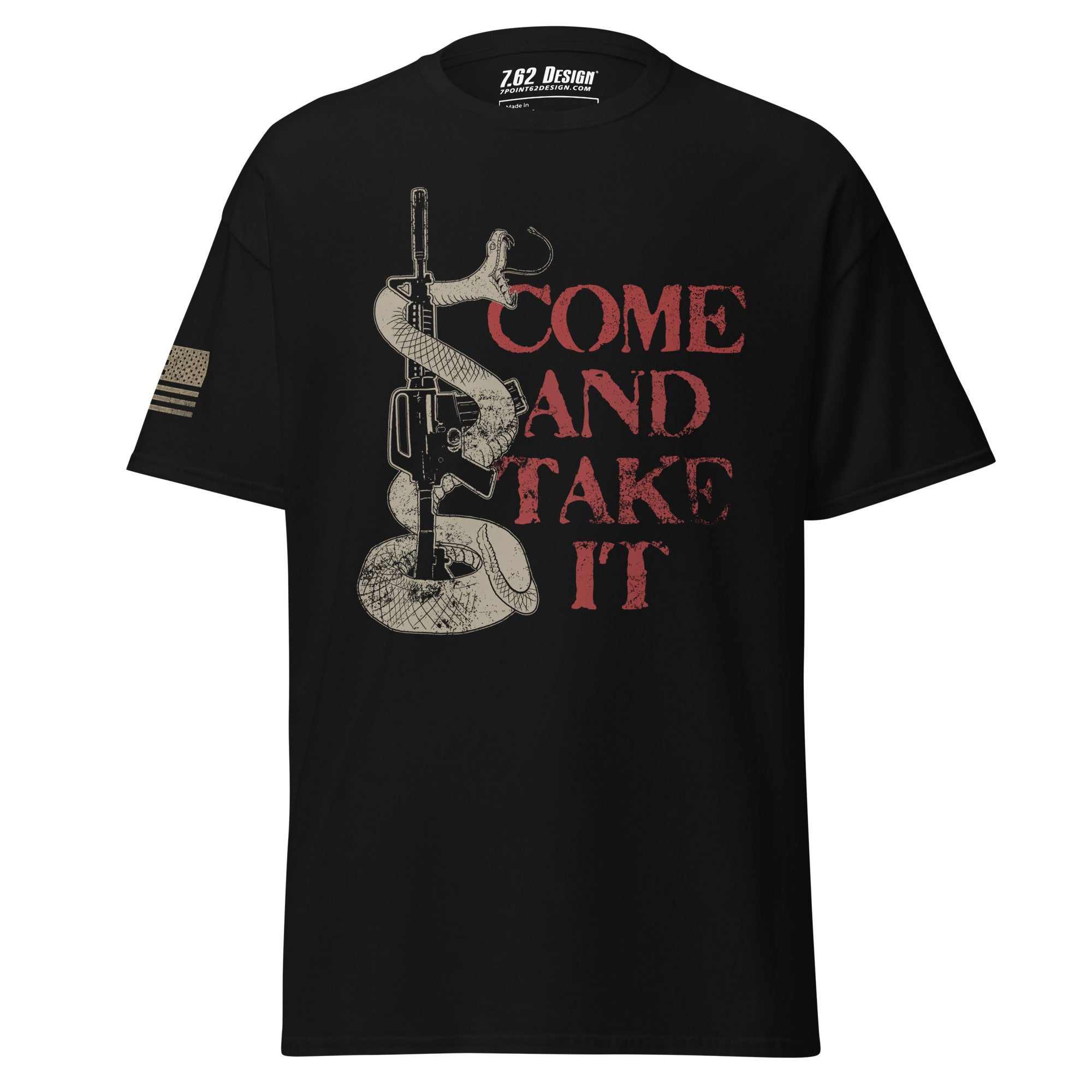 7.62 Design Come & Take It maglietta uomo nera cotone