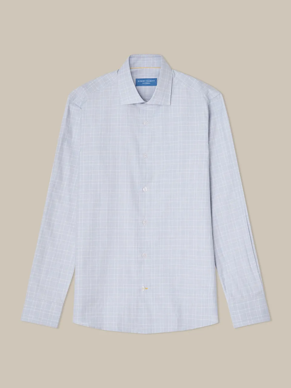 Robert Talbott Reynolds camicia quadri blu cotone