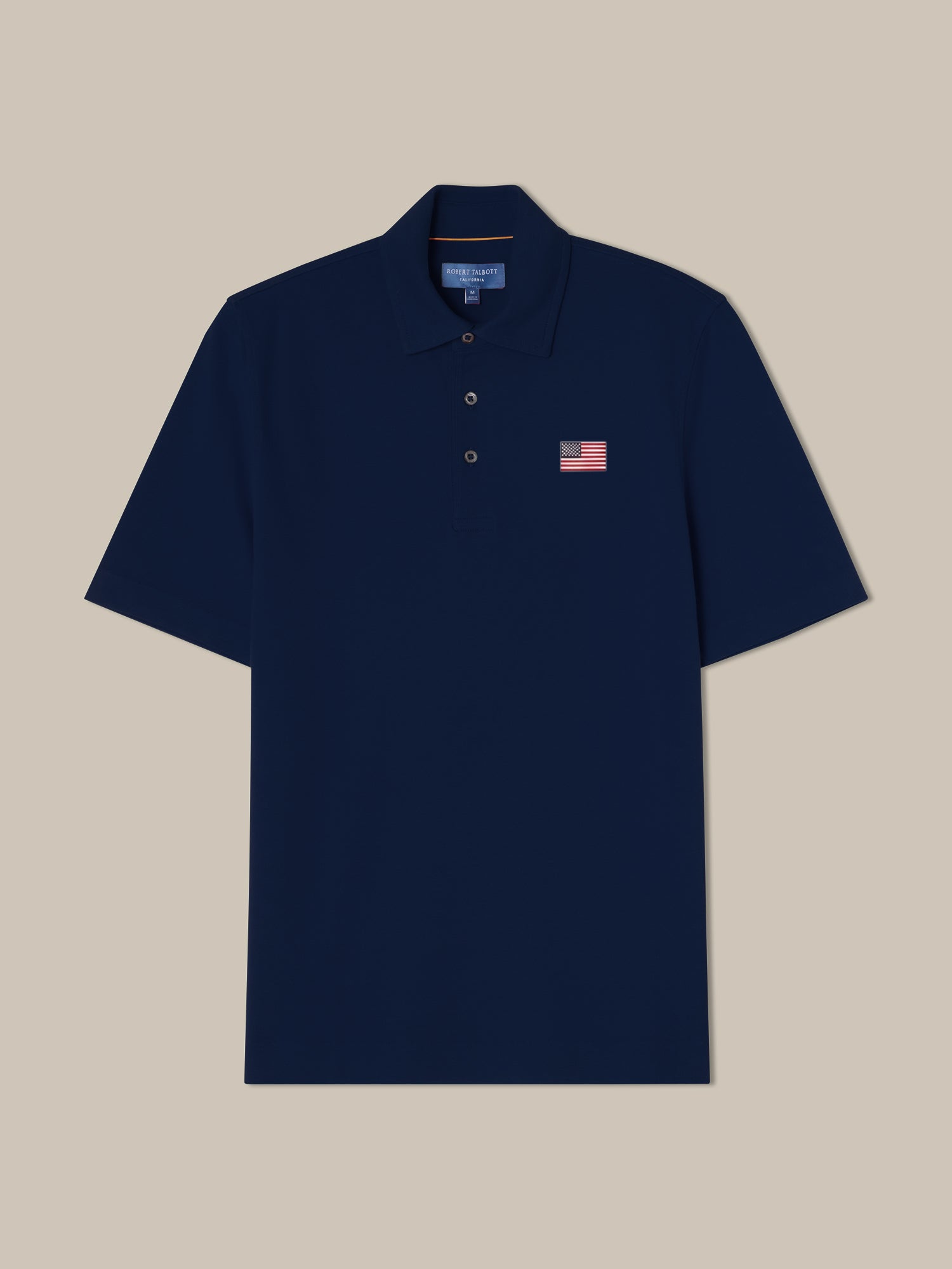 Robert Talbott USA Flag polo navy bandiera USA