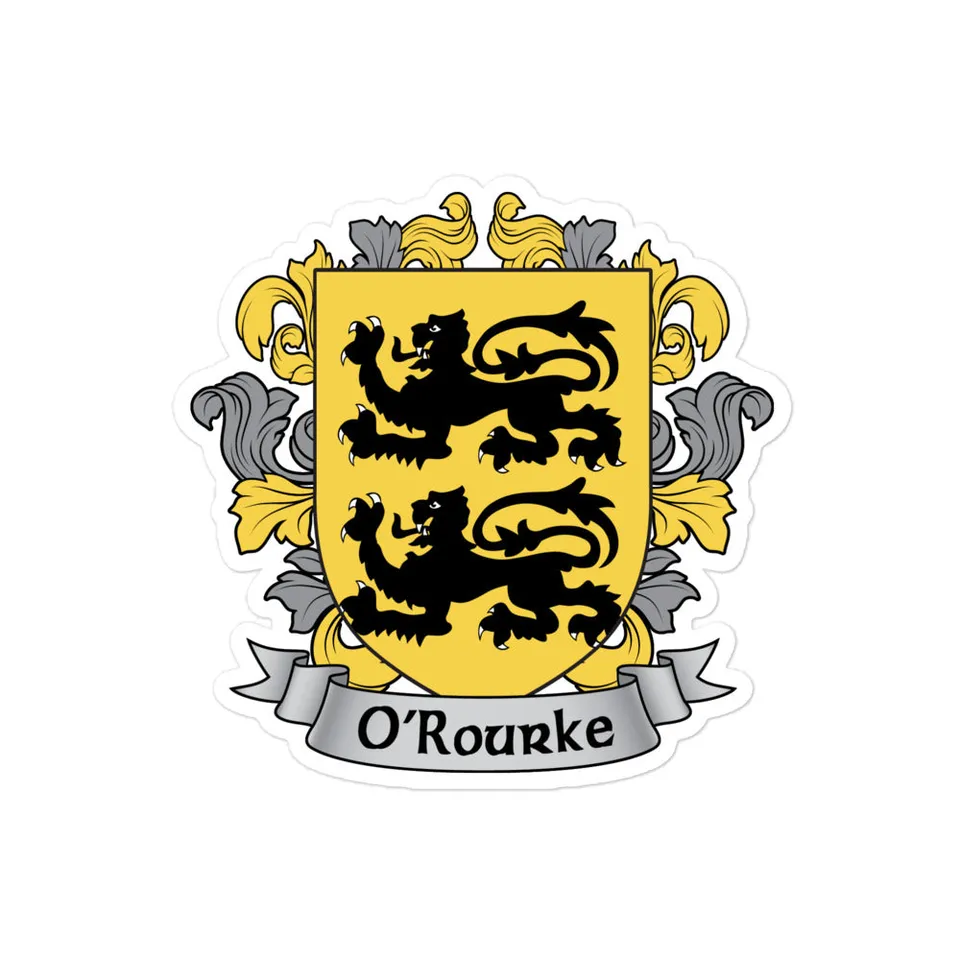 7.62 Design O'Rourke adesivo vinile 7x7 cm stemma irlandese