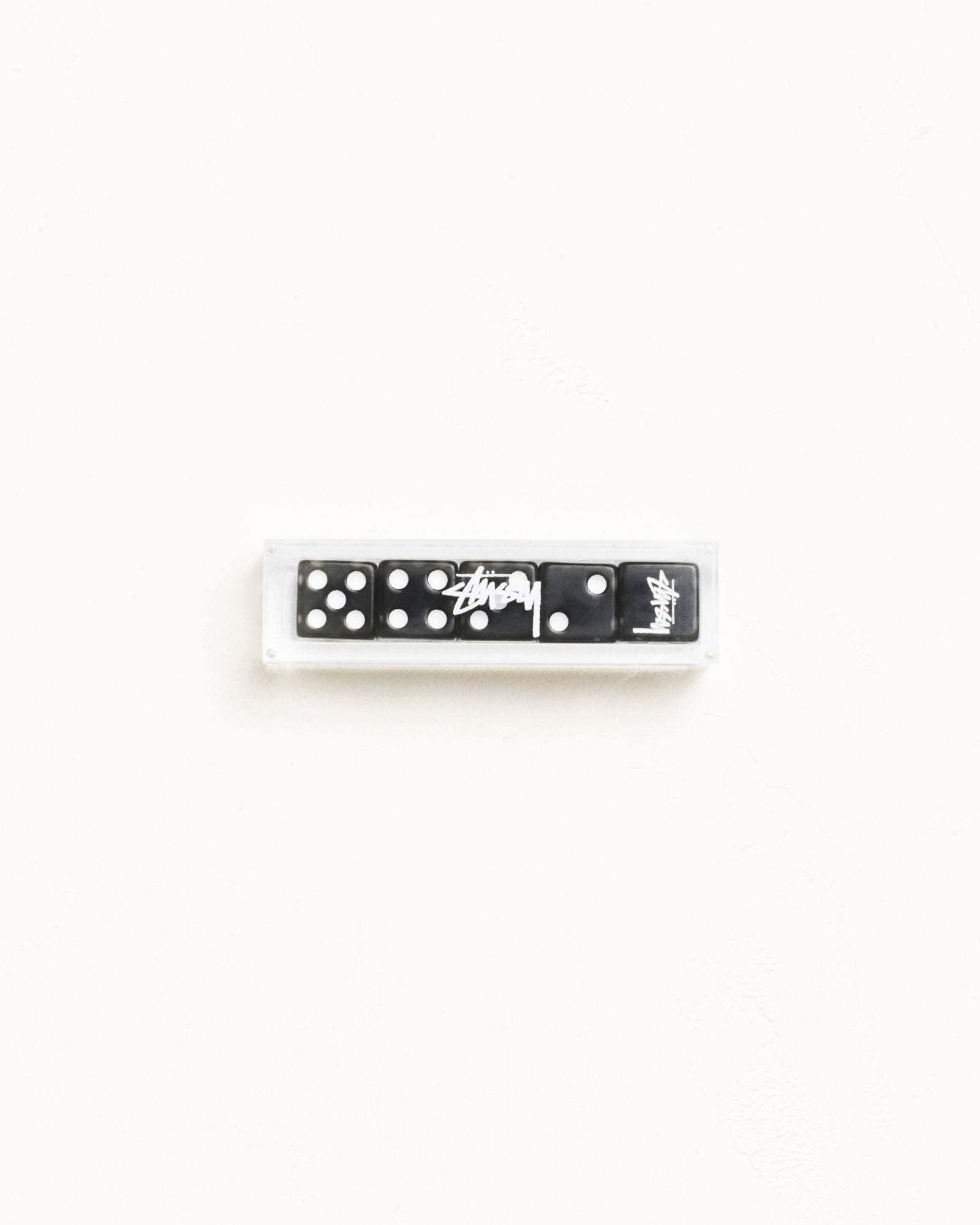 Stussy Dice Set dadi Black 5 pezzi resina con custodia
