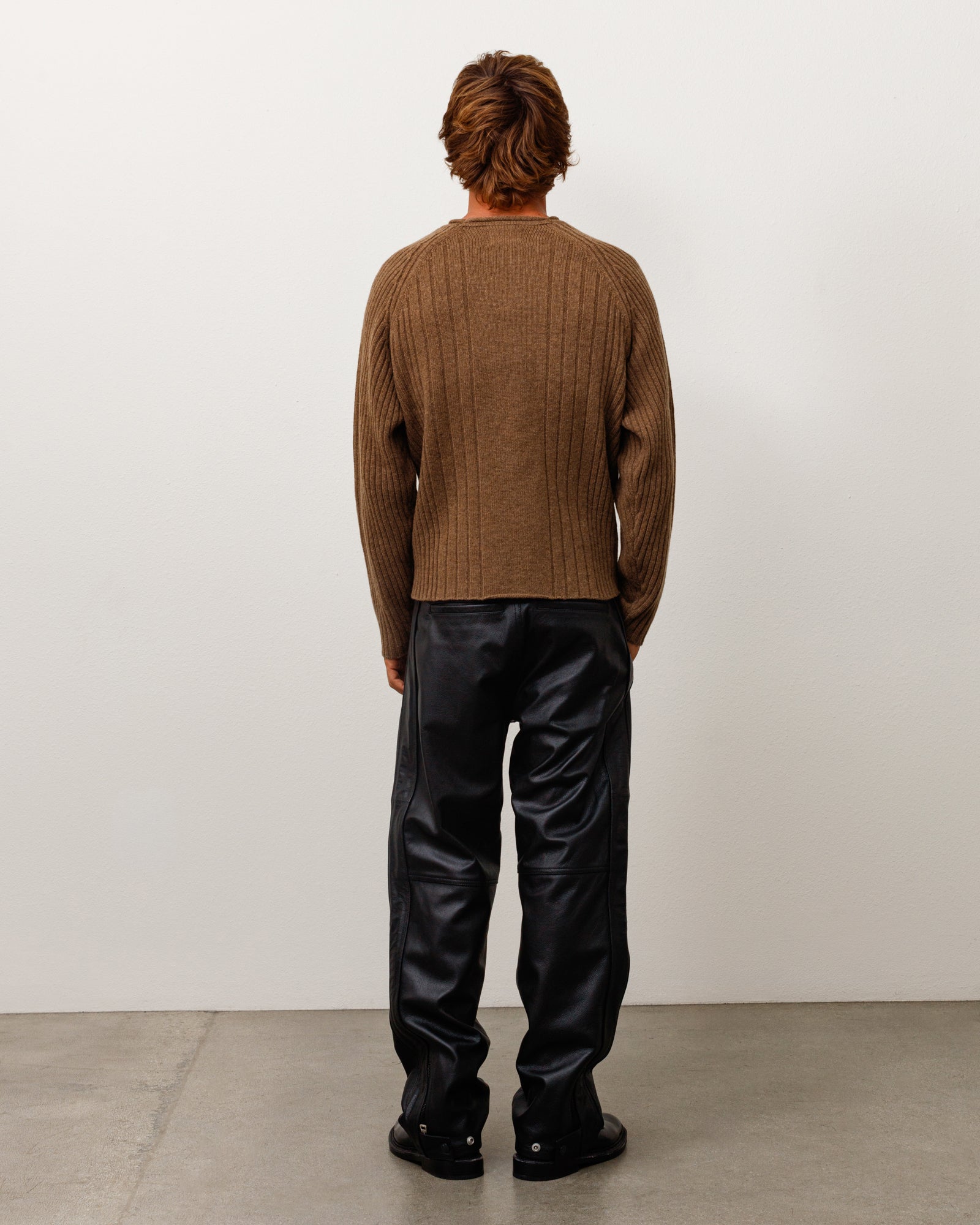 Stussy Merino Roll Neck Sweater maglione marrone lana merino