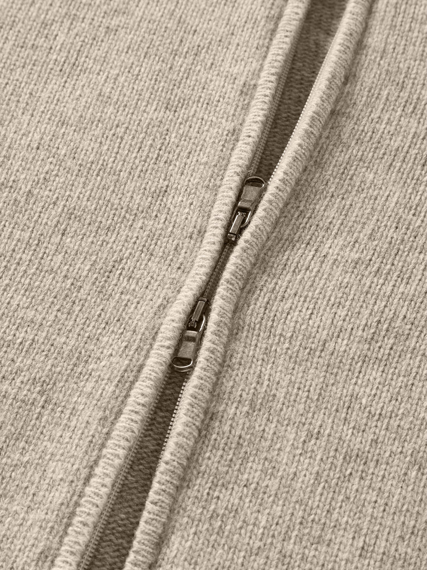 Robert Talbott Graham maglione full zip crema cashmere
