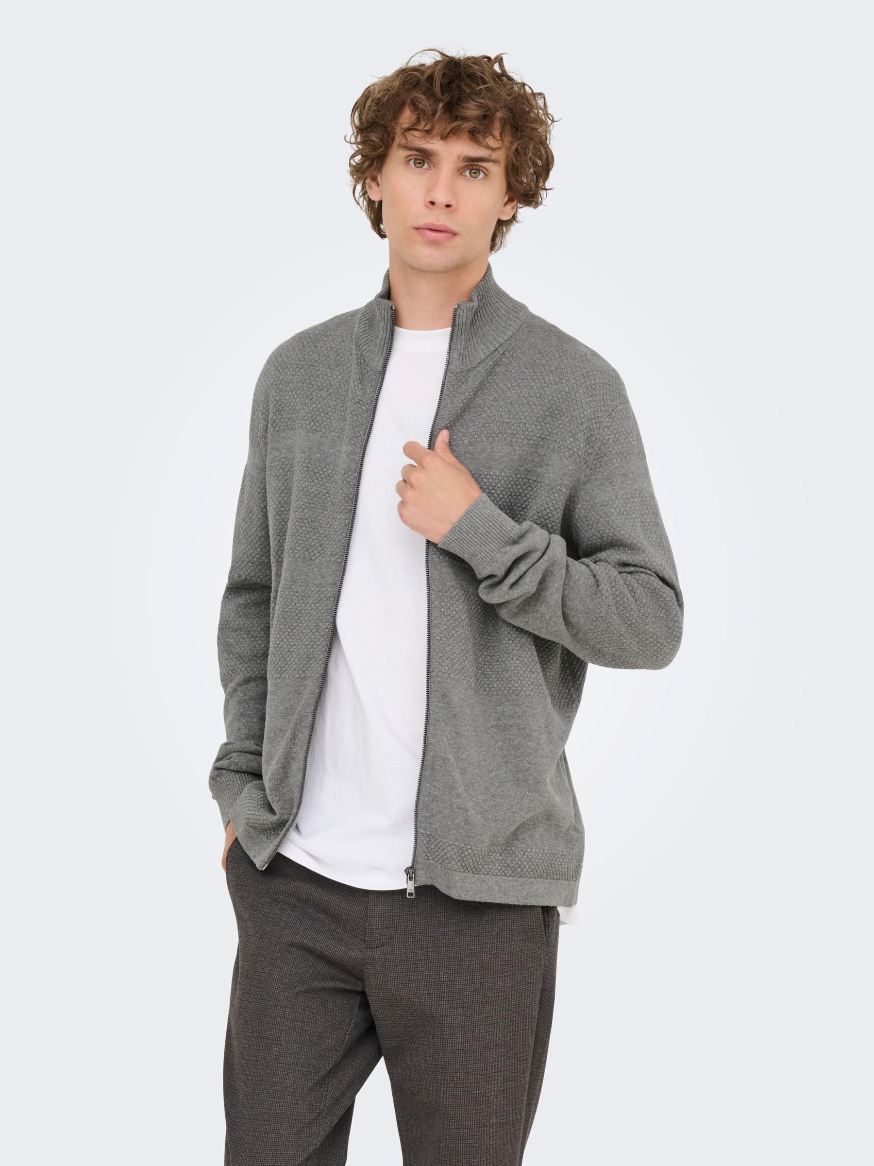 Only & Sons Onsmalik Cardigan Maglia Uomo Blu Marine