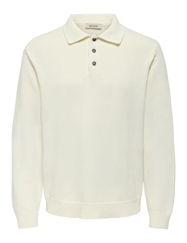 Only & Sons Onshope RLX LS Polo Knit Egret XL