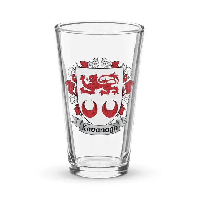 7.62 Design Kavanagh Irish Family Crest bicchiere vetro 16oz stemma