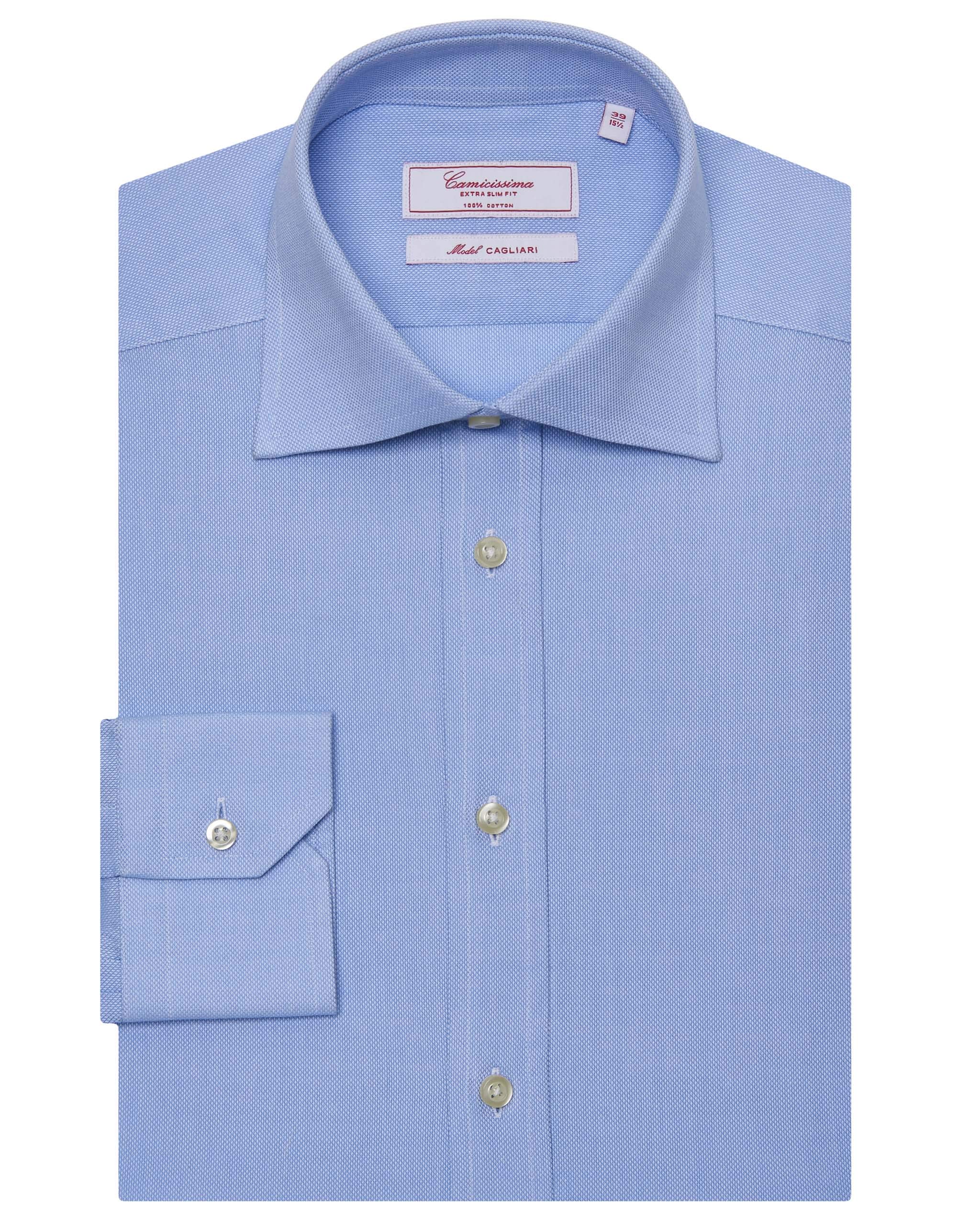 Camicissima Permanent camicia uomo azzurra extra slim