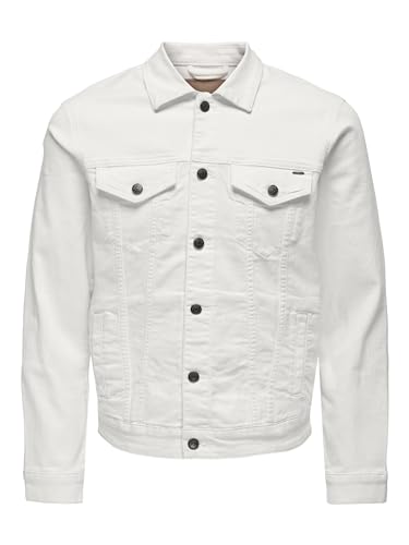 Only & Sons Canvas giacca uomo bianca taglia L shell