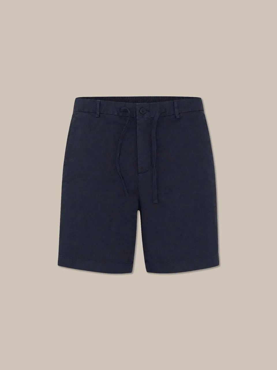 Robert Talbott Stewart shorts lino blu navy con coulisse