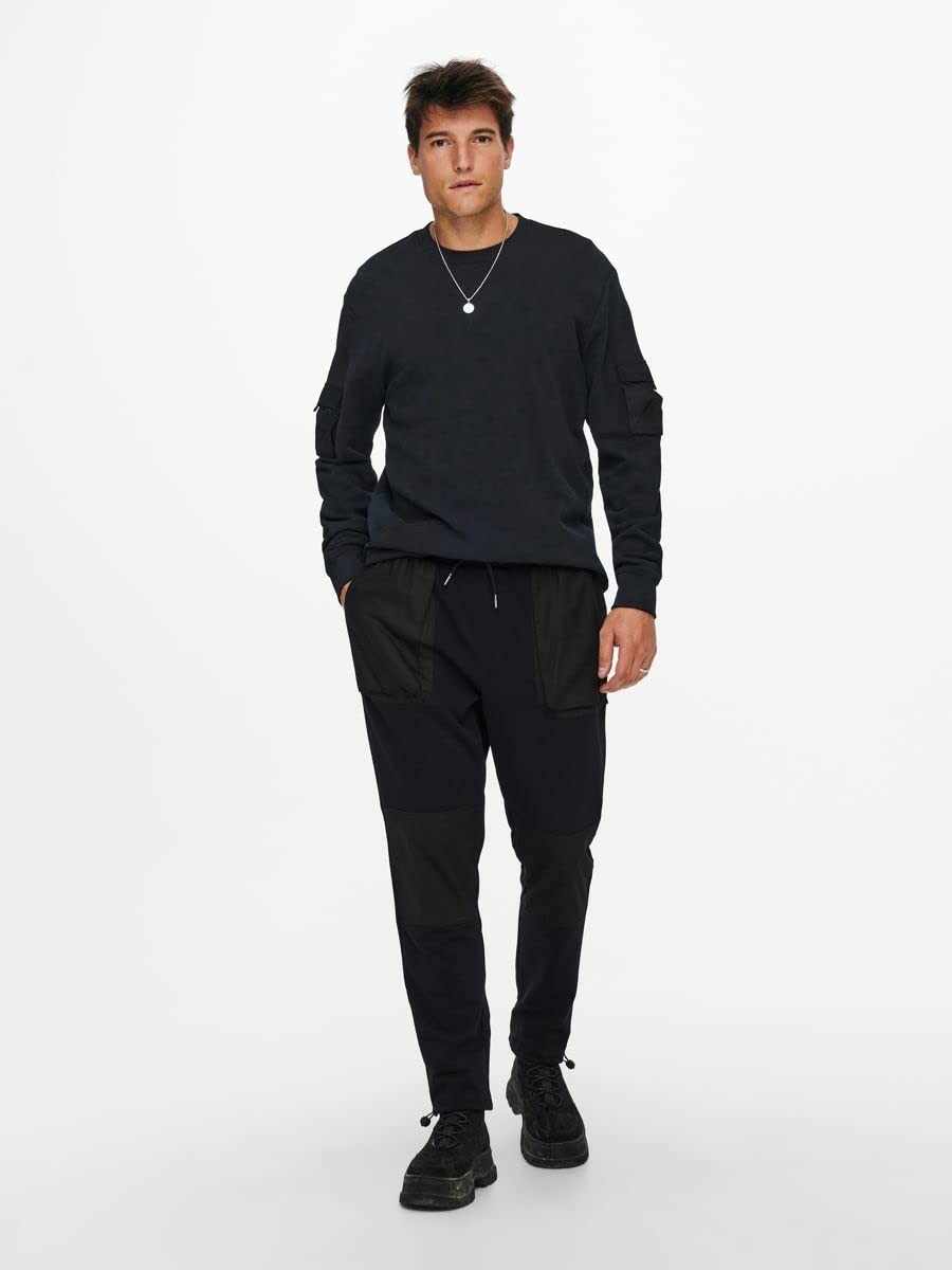 ONLY & SONS Onsnino Felpa uomo girocollo dettagli 9096