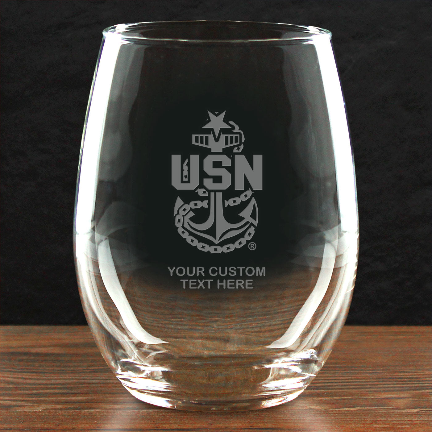 7.62 Design US Navy calice vino senza stelo 621 ml personalizzato