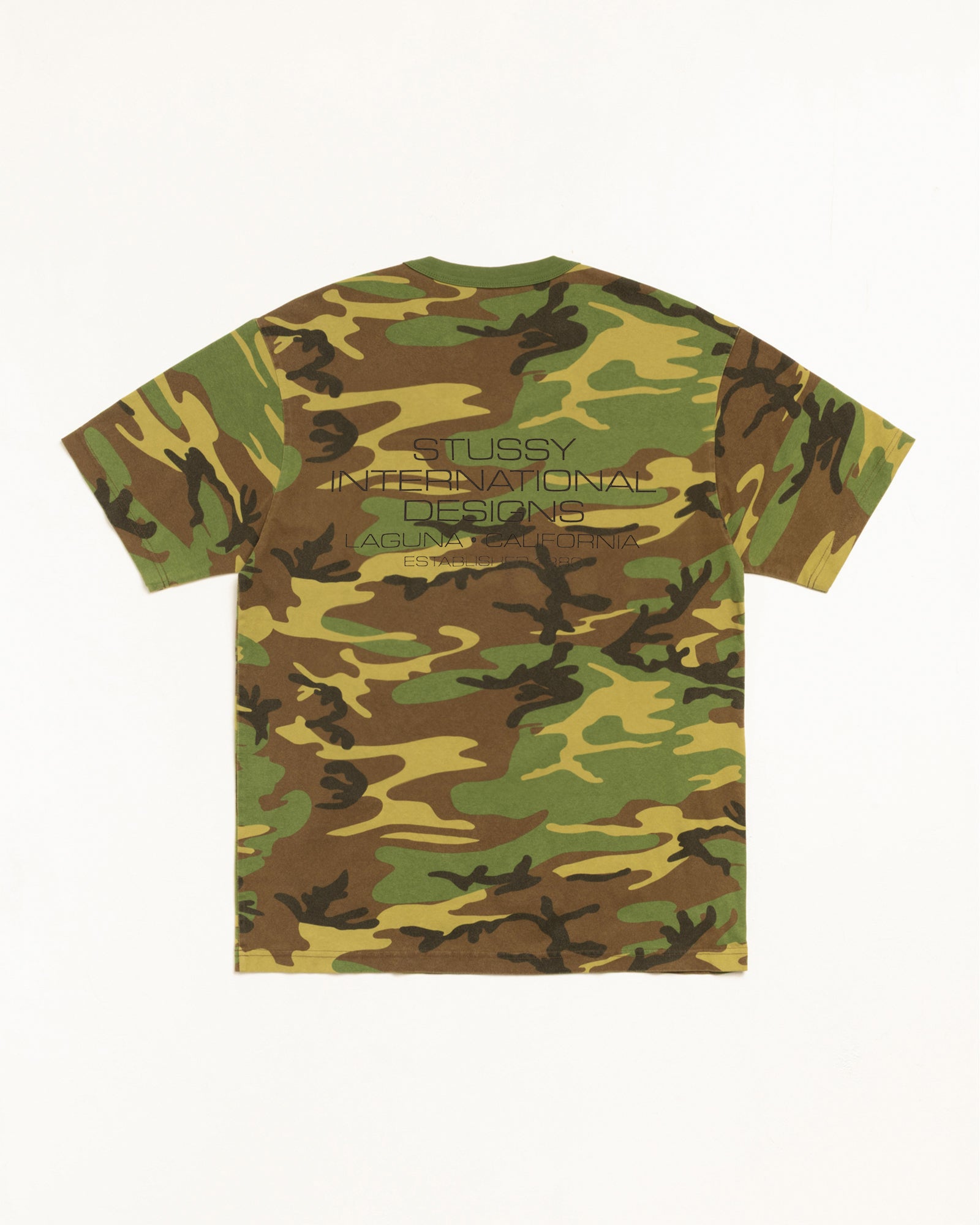 Stussy International Design Tee t-shirt camo cotone
