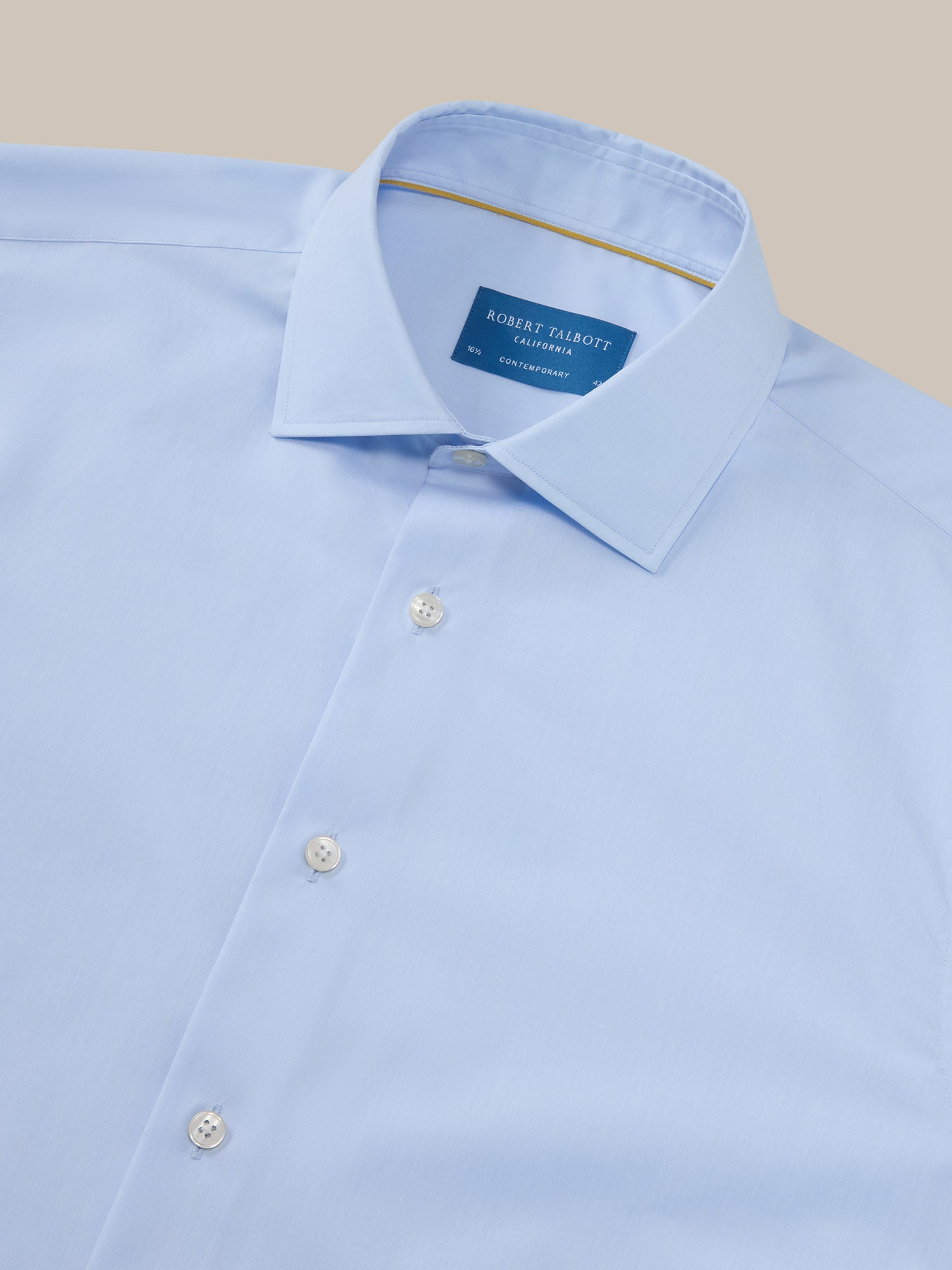 Robert Talbott Reynolds camicia elegante popeline azzurra