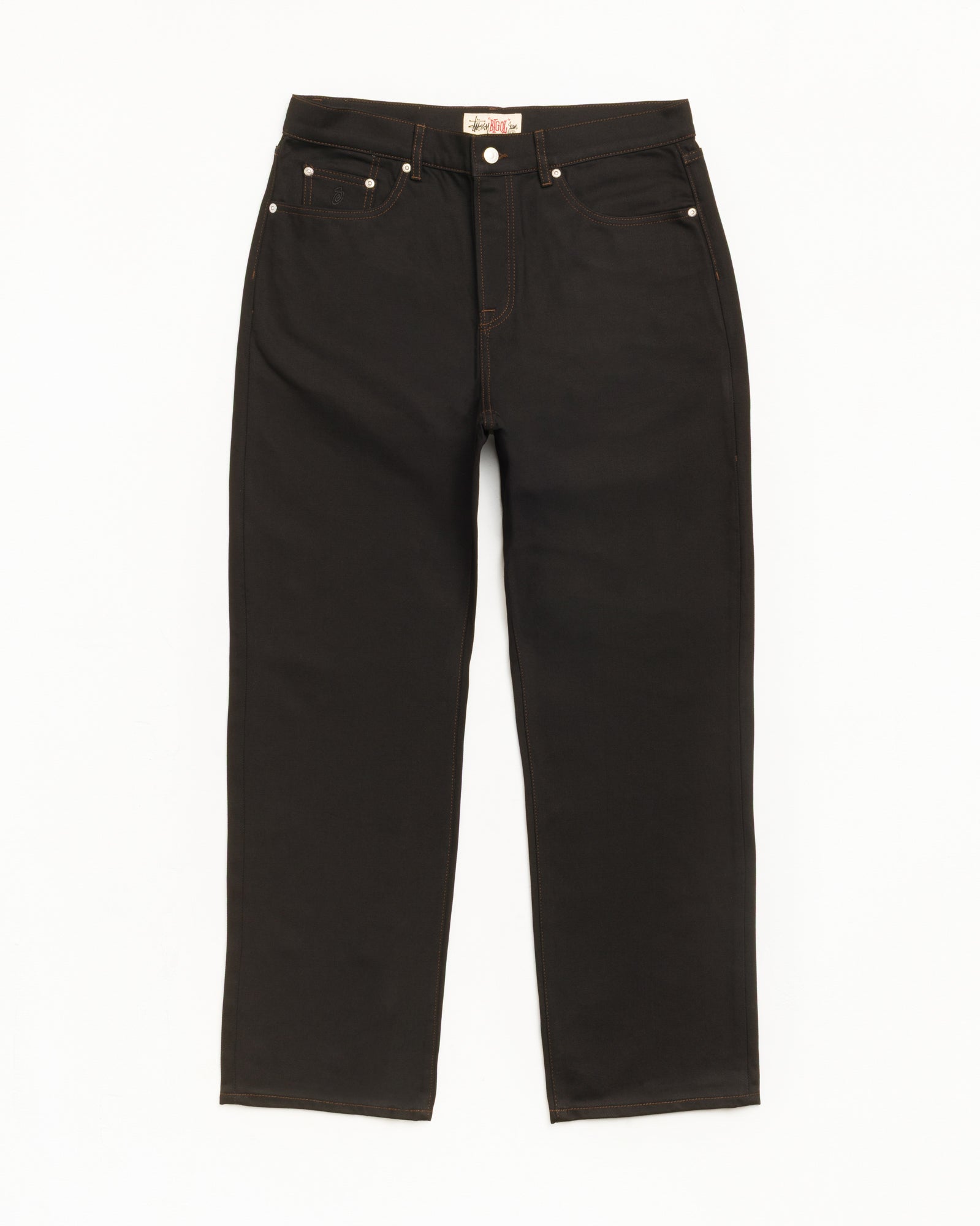 Stussy Big Ol Jean Denim Raw Black 100% Cotone