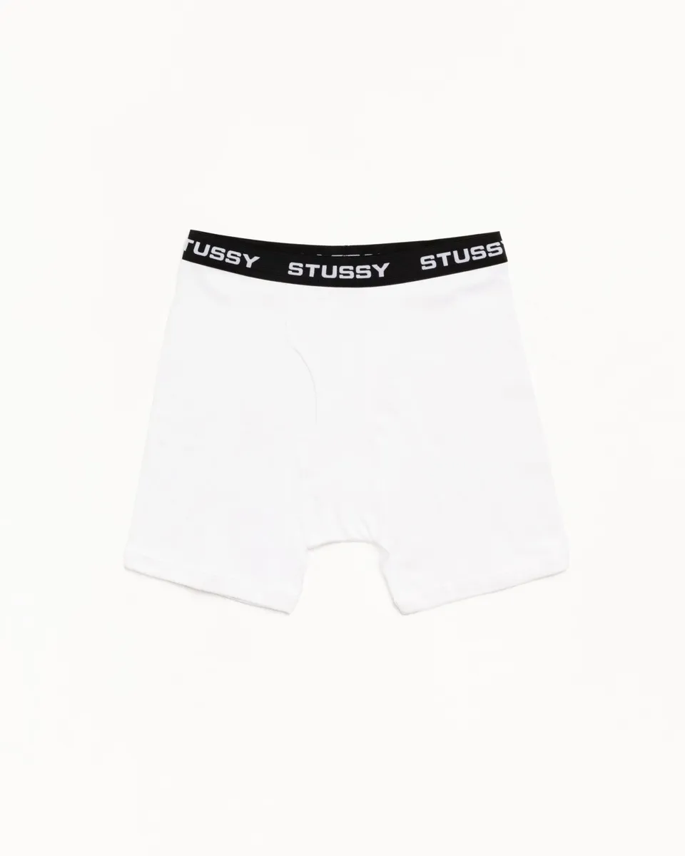Stussy Boxer Briefs 3 Pack boxer White cotone