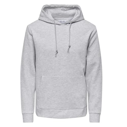 Only & Sons Nirvana felpa con cappuccio grigio melange XL cotone