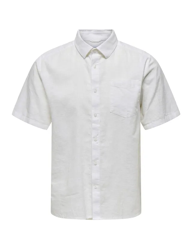 ONLY & SONS Onscaiden camicia maniche corte uomo Bianco L