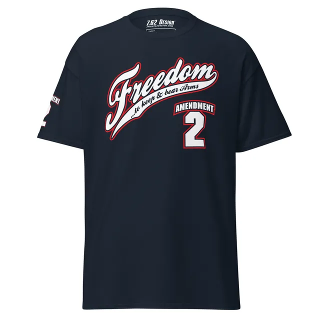 7.62 Design Freedom T-Shirt Cotone Blu Second Amendment