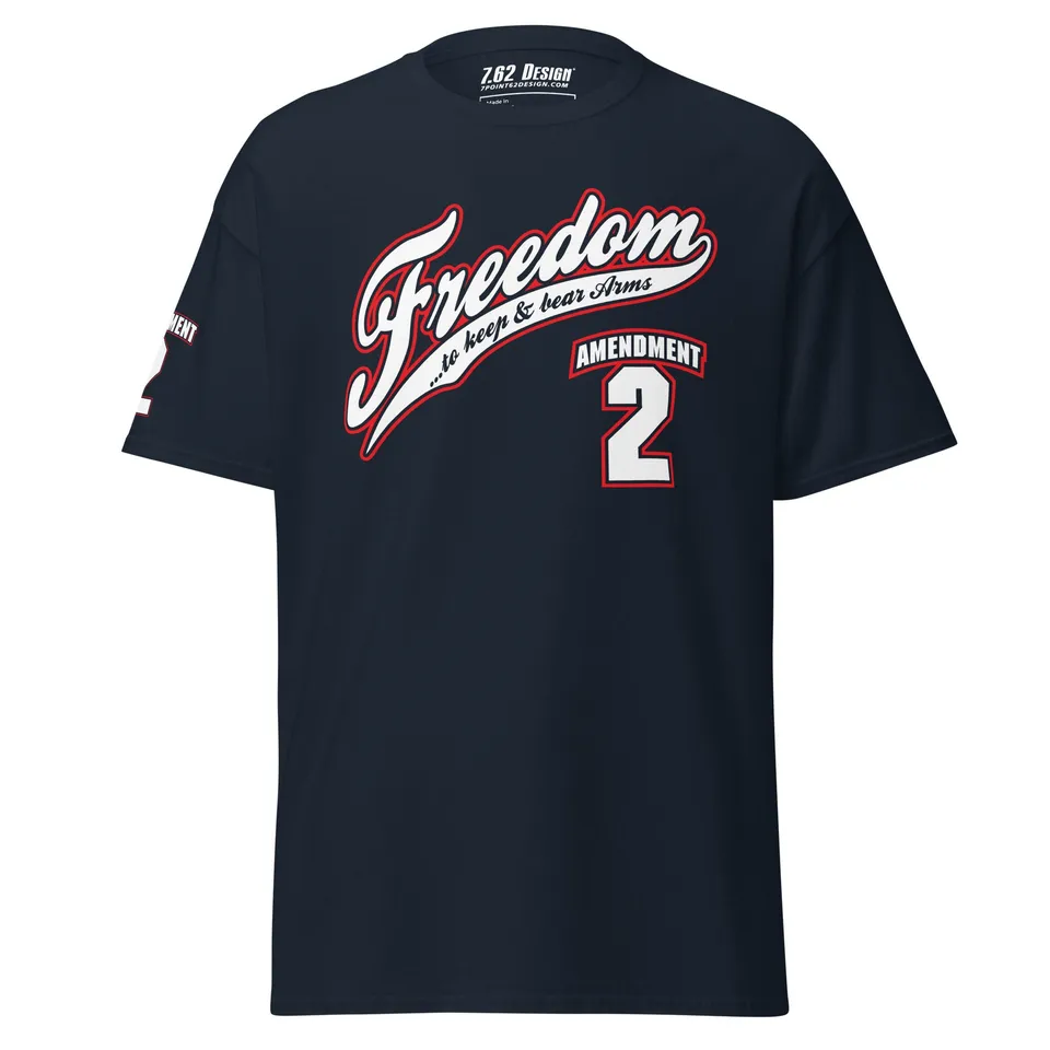 7.62 Design Freedom T-Shirt Cotone Blu Second Amendment